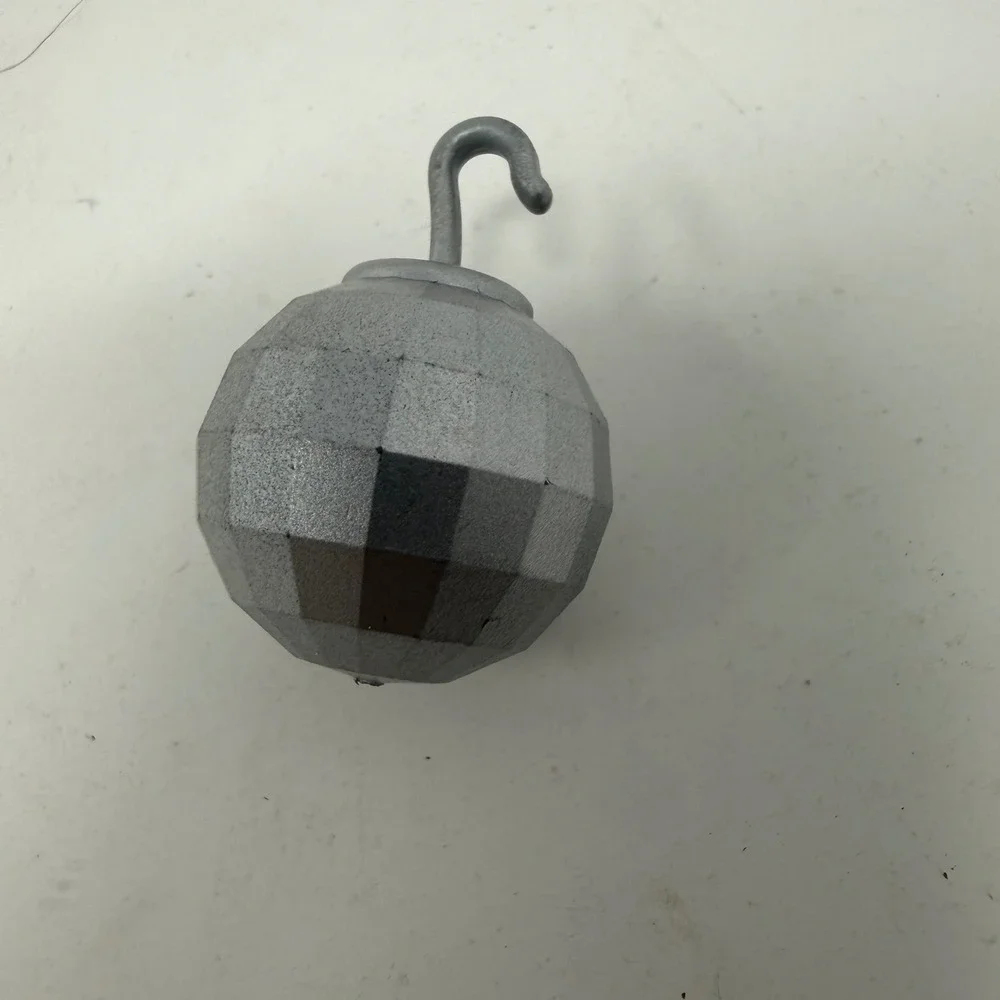 Miniature Doll House Silver Disco Ball Ornament Toy Accessory Faceted Ball